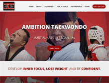 Tablet Screenshot of ambitiontkd.com